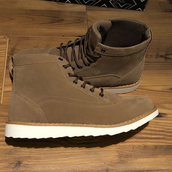 Mens Taupe Brown Boots New - Picture 3 of 4